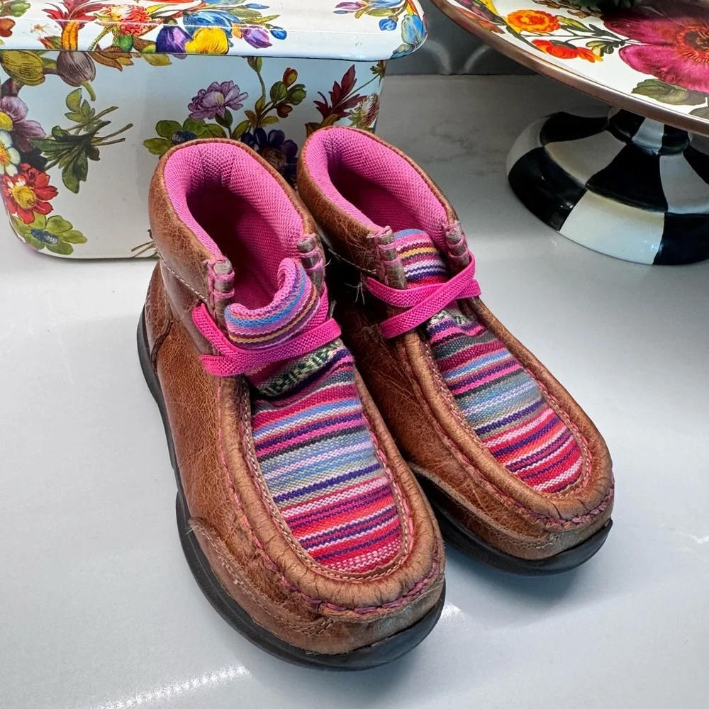 Ariat Toddler Cruiser Boots Brown Serape Pink Western Shoes